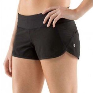 Lululemon black speed shorts size 4.
